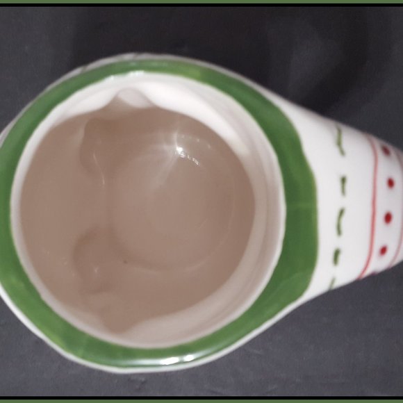 NEW RARE Pottery Barn Christmas Figural Festive Gnome 13 OZ Earthenware - Picture 6 of 7